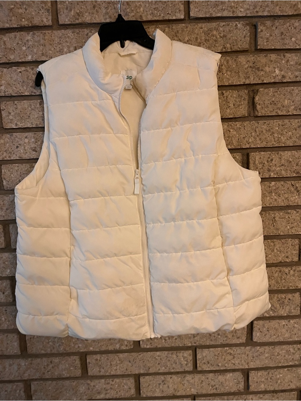 dip Cream Quilted Puffer Vest